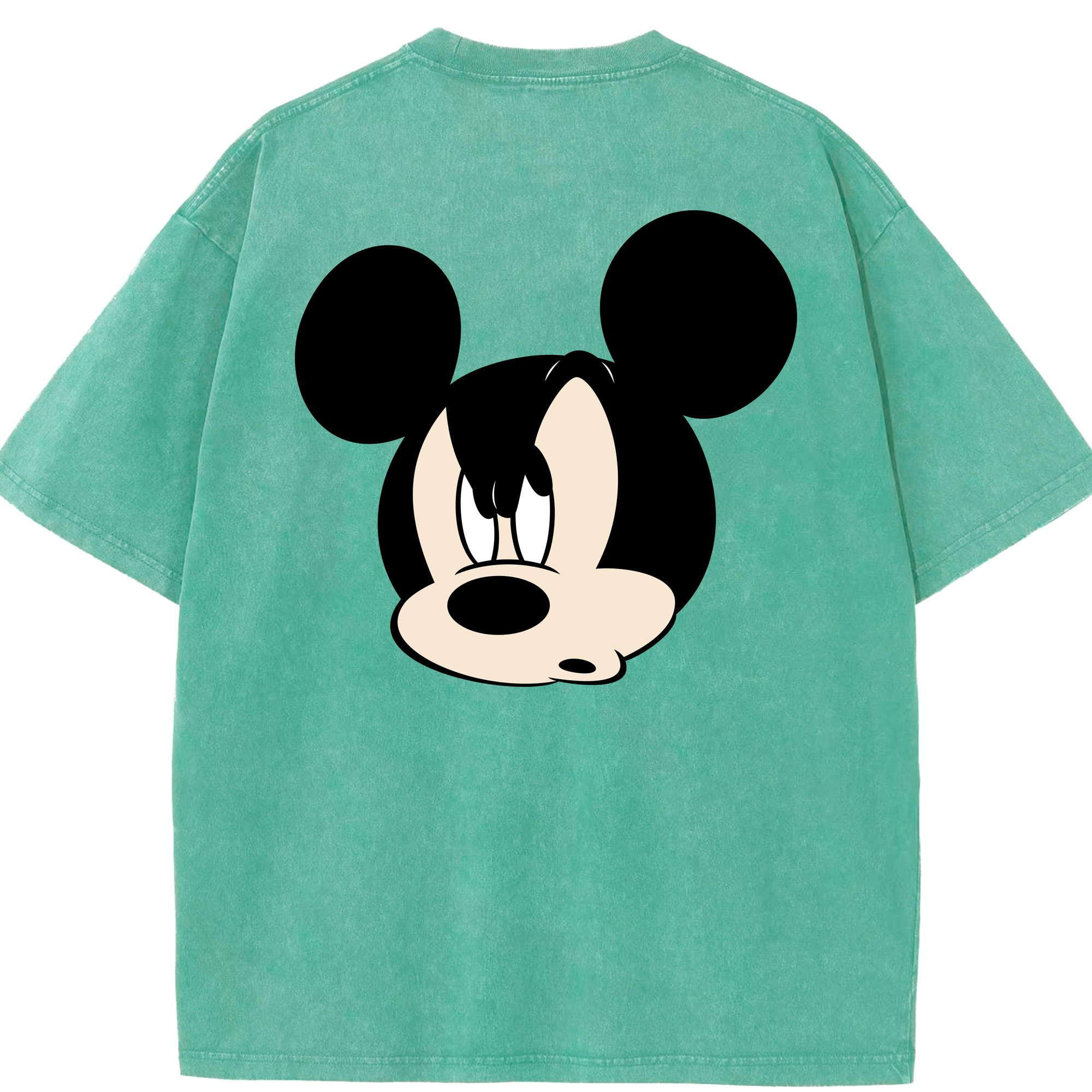 （画像用） ミッキーマウス Mickey Mouse 綿100% ヴィンテージ風 半袖Tシャツ（背面プリント）